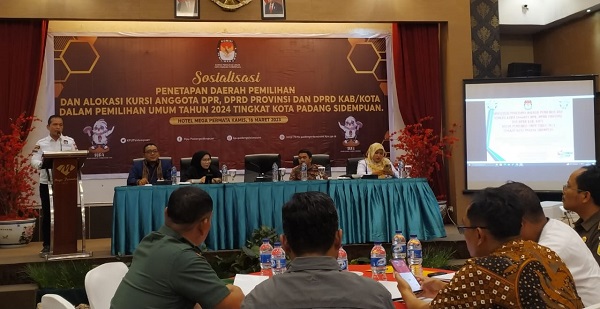 KPU Sidempuan Sosialisasi Penetapan Dapil Dan Alokasi Kursi DPR Dan DPRD