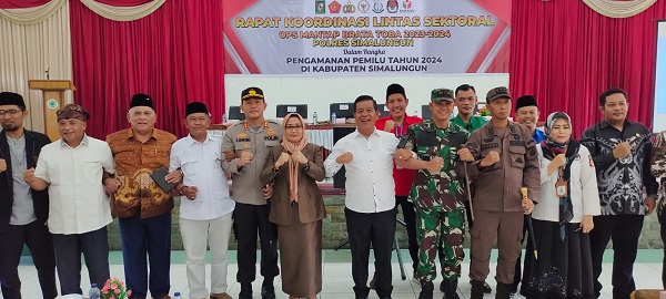 Polres Simalungun Gelar Deklarasi Pemilu Damai Dan Kordinasi Lintas Sektoral