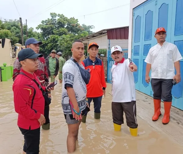 Pj Wali Kota Tebingtinggi Tinjau Beberapa Lokasi Banjir