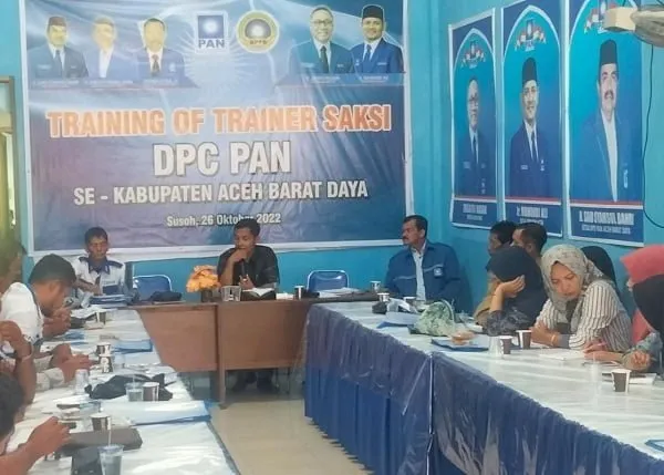 Pastikan Raih Suara Mayoritas, PAN Abdya Bekali Saksi Tingkat Kecamatan