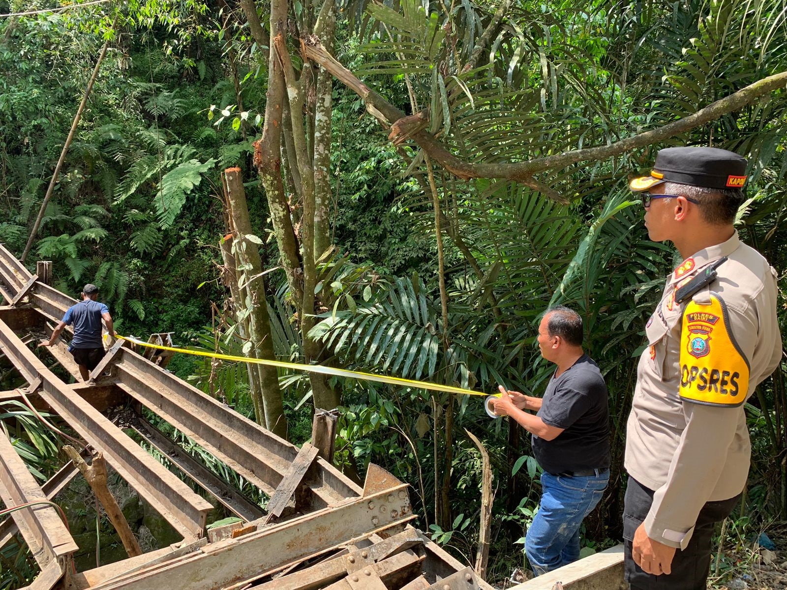 Polres Dairi Ringkus 9 Pelaku Pencurian Besi Jembatan Lae Renun Sidikalang