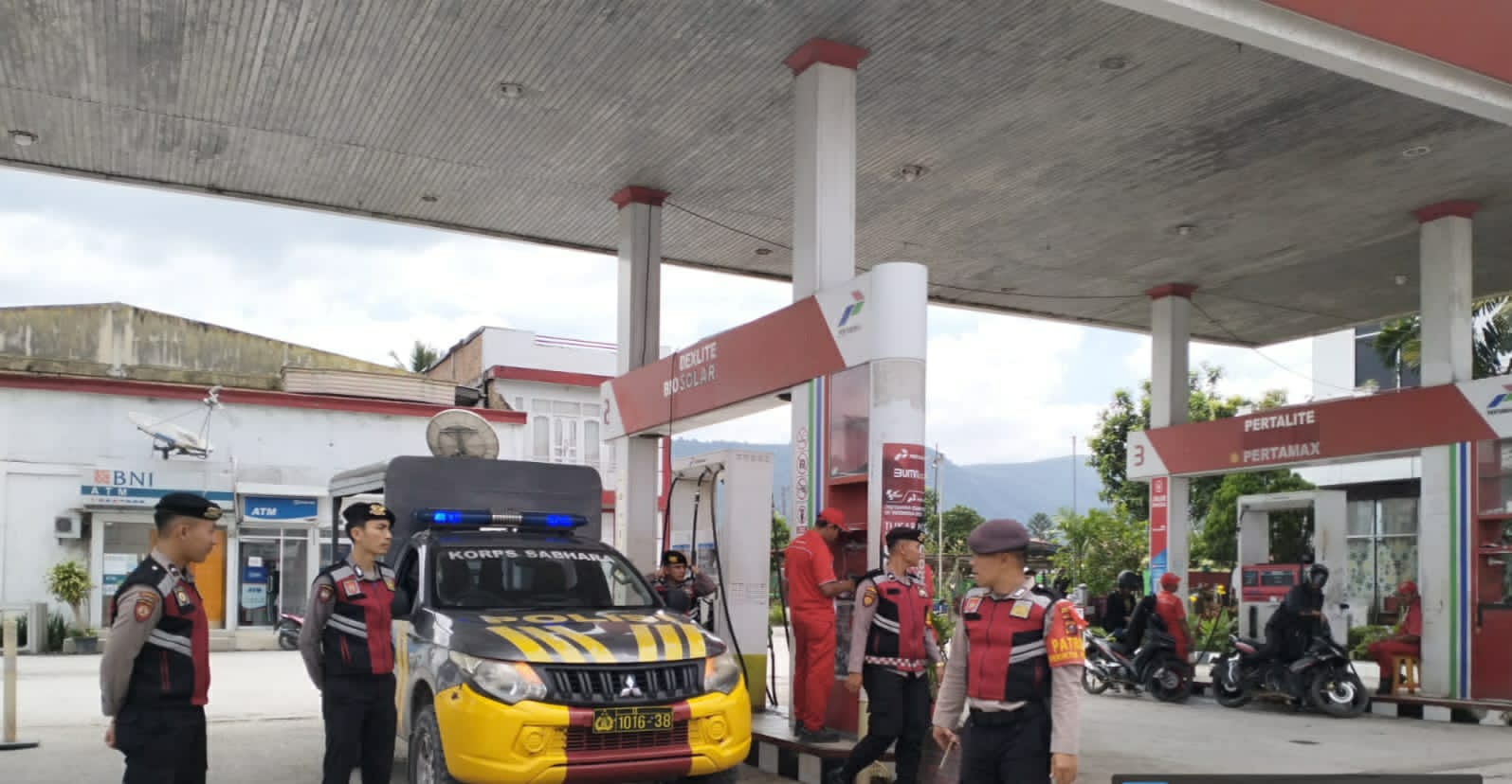 Polres Taput Awasi Kesiapan BBM Di Seluruh SPBU