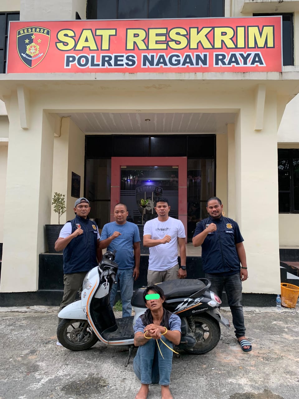 Tim Opsnal Polres Nagan Raya Amankan Terduga Pelaku Curanmor