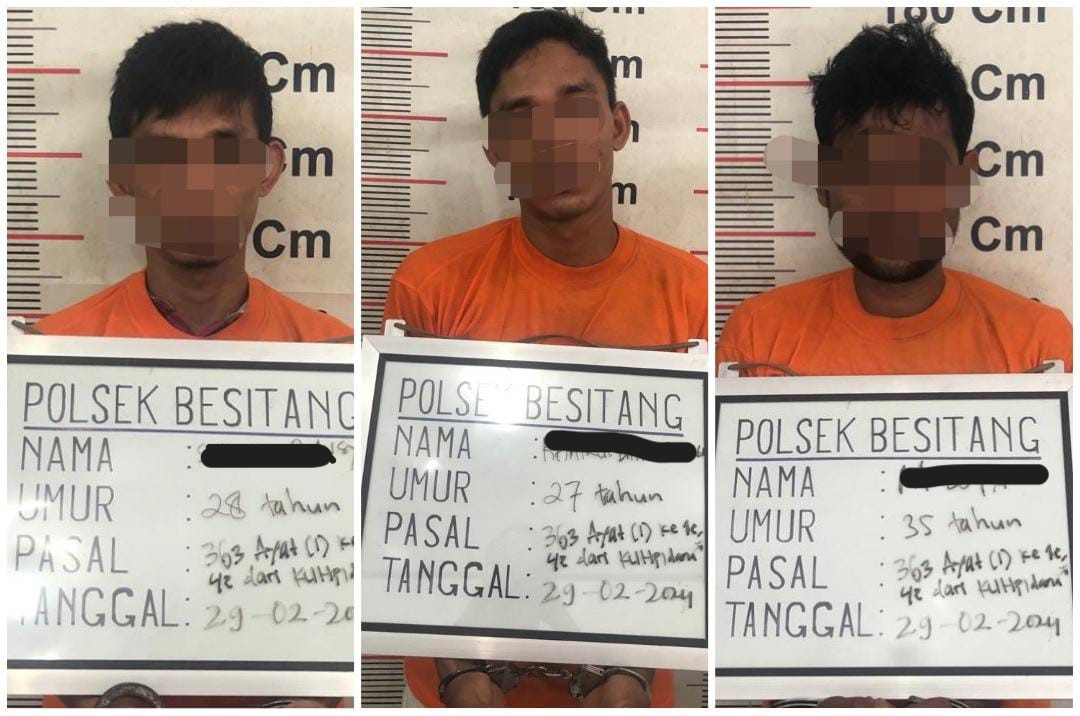 Reskrim Polsek Besitang Bekuk 3 Kawanan Maling Lembu