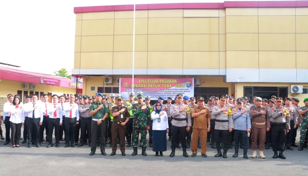 Digelar 14 Hari, Polres Sibolga Apel Pasukan Operasi Patuh Toba 2024