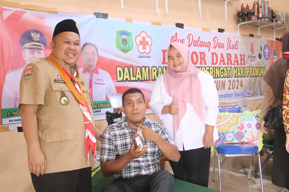 Bulan Bakti Pramuka 2024, Kwarcab Palas Donor Darah