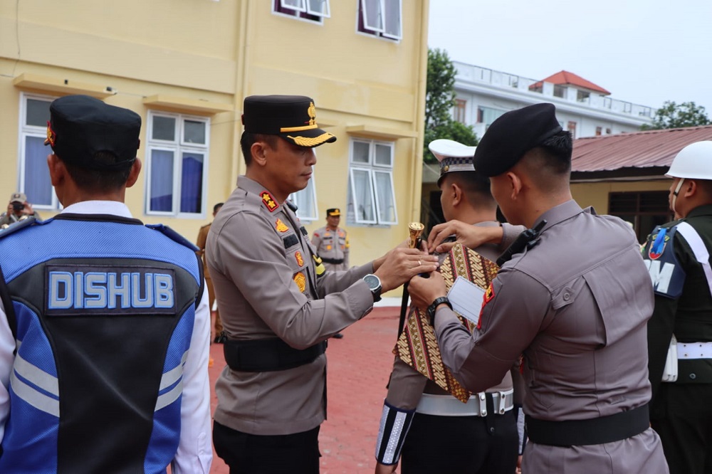 Kedepankan Fungsi Lantas, Polres Taput Gelar Pasukan Operasi Patuh Toba 2024