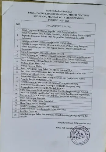 Upaya Cegah Salahguna Anggaran Dianulir Dalam Syarat Pilkades Di Lhokseumawe