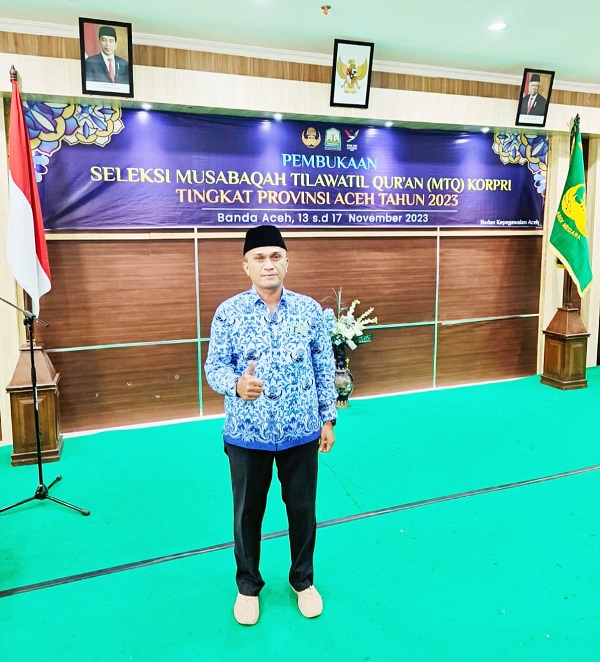 Sekcam Pante Bidari Raih Juara Satu Azan MTQ Korpri Aceh
