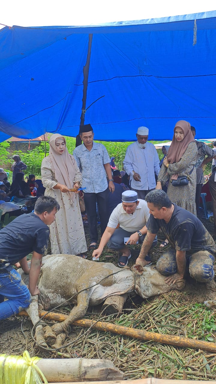 Momen Idul Adha Putra Mahkota Sembelih Hewan Kurban