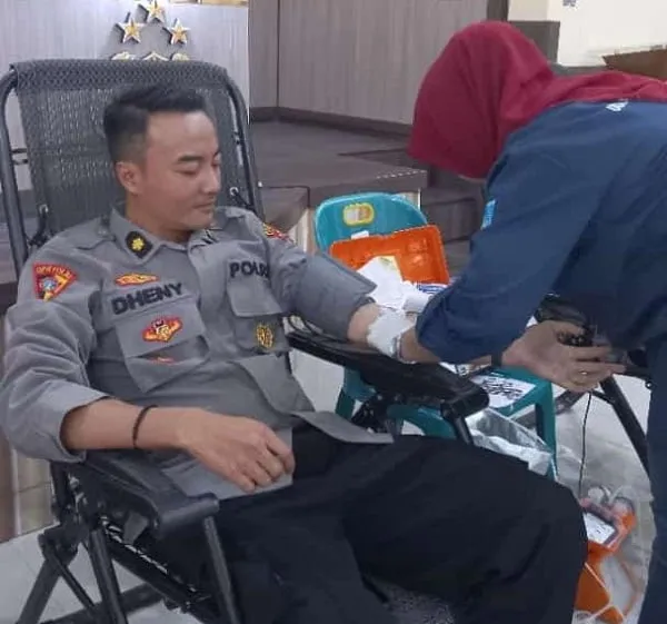 Polres Langsa Gelar Pengobatan Gratis Dan Donor Darah