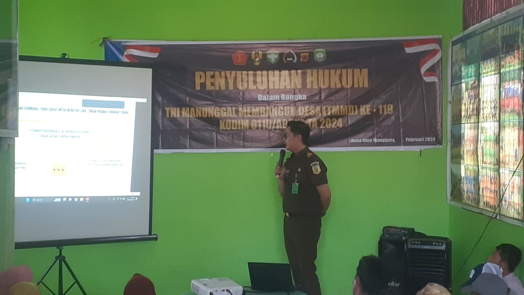 TMMD Kodim 0110/Abdya Bekali Warga Pengetahuan Hukum