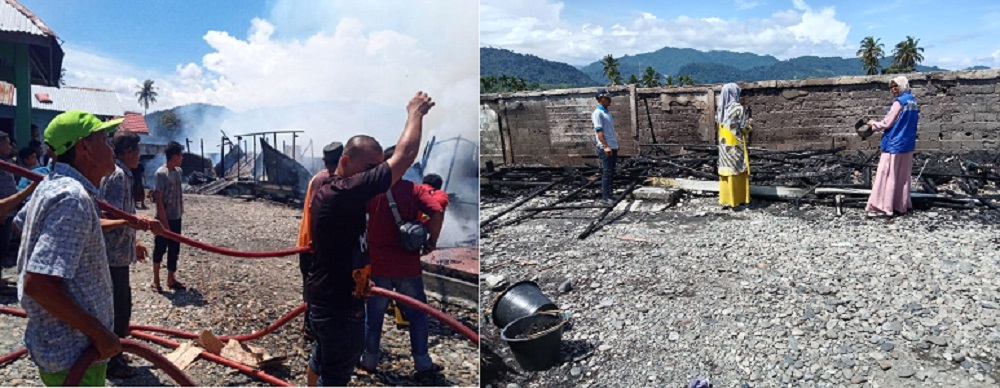 Pesantren Darul Wusta Labuhan Haji Terbakar