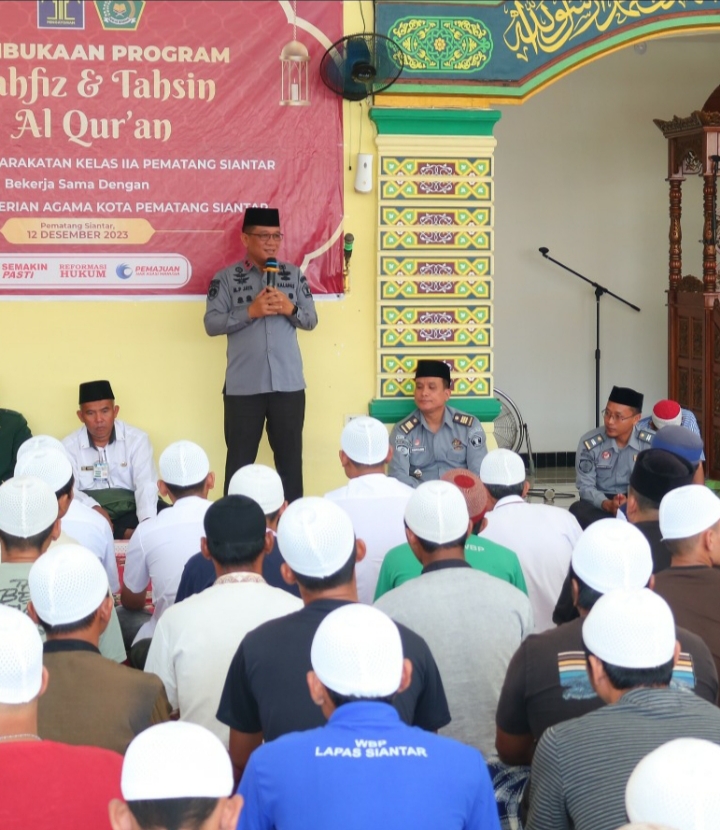 Lapas Kelas IIA Pematangsiantar Jalankan Program Tahfiz Dan Tahsin Al-Quran Bagi WBP Muslim