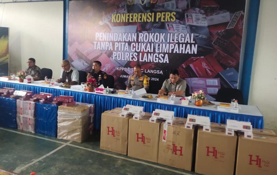 BC Langsa Terima Ribuan Batang Rokok Ilegal Tangkapan Polisi