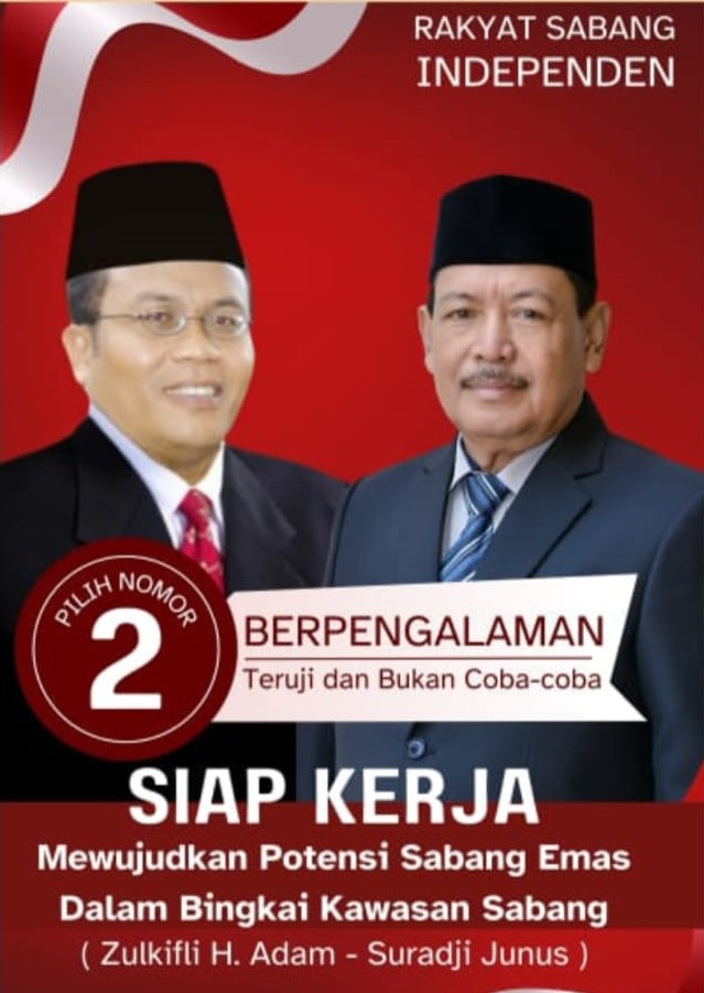 21 Program Unggulan Calon Wali Kota Dan Wakil Wali Kota Sabang Zulkifli H Adam Dan Suraji Junus
