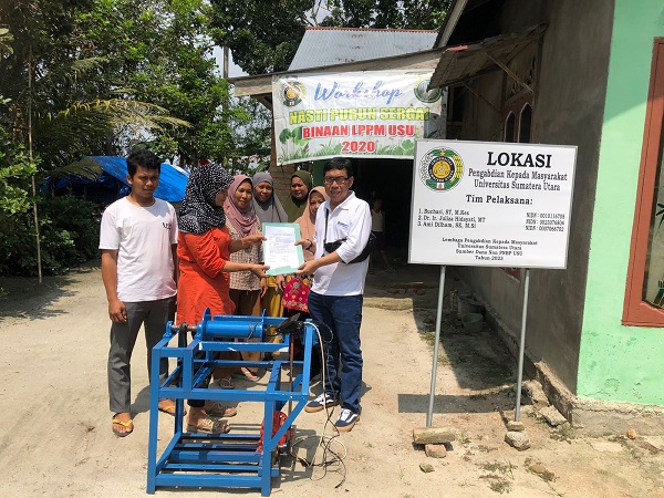 Penerapan Teknologi Mesin Pemintal Tali Purun Untuk Meningkatkan Kualitas Produk Usaha Kelompok Anyaman “Nasti Purun” Serdangbedagai