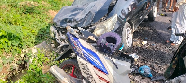 Di Jalan P.Siantar-Medan Kijang Inova Kontra Dua Sepeda Motor, 1 Tewas 3 Luka-luka