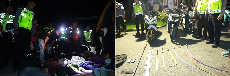 Anggota Polisi Dibegal, Belasan Remaja Bersajam Diamankan Polres Binjai