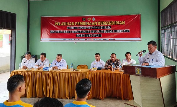 Pelatihan Service AC Bagi WBP Lapas Langsa Berakhir