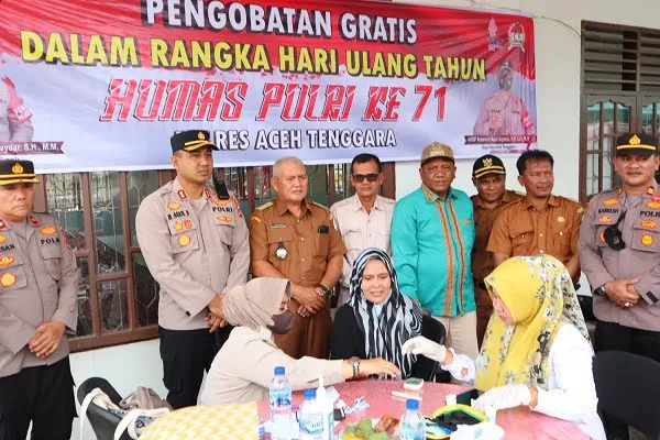Polres Agara Gelar Pengobatan Gratis HUT Ke-71 Humas Polri
