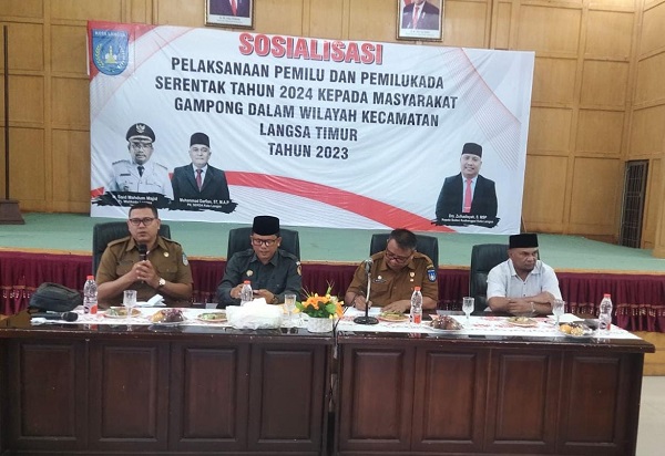 Ratusan Aparatur Gampong Ikuti Sosialisasi Pemilu Serentak