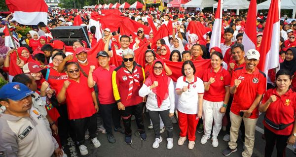 Ribuan Warga Hadiri CFD Bernuansa Merah Putih