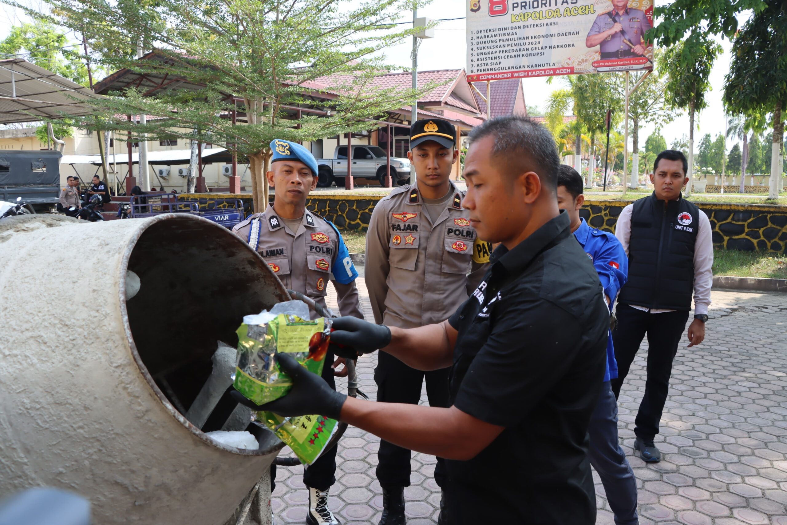 Polres Aceh Tamiang Musnahkan 10 Kg Narkotika