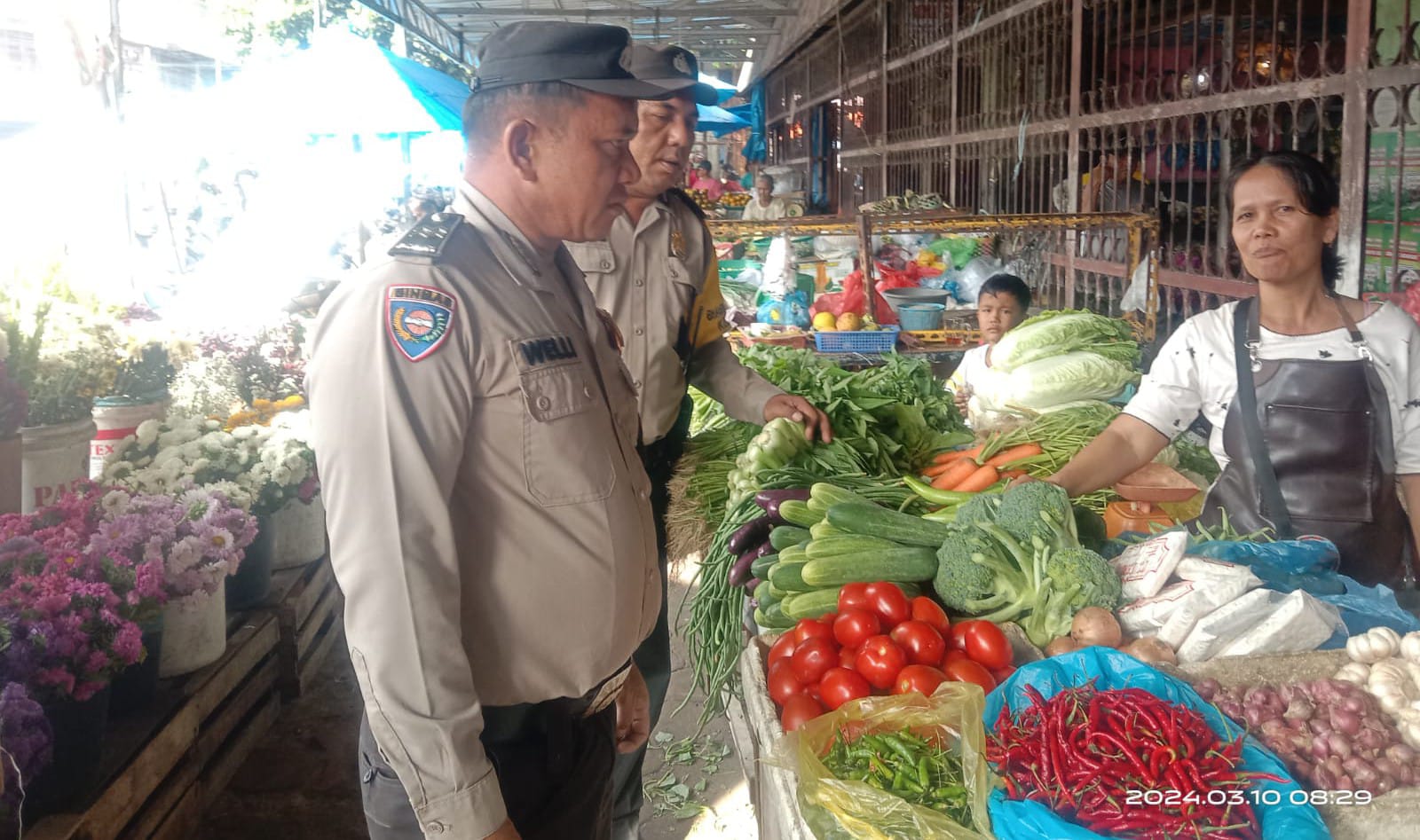 Jelang Ramadan, Polres P.Siantar Cek Ketersediaan Bahan Pangan Di Pasar Horas
