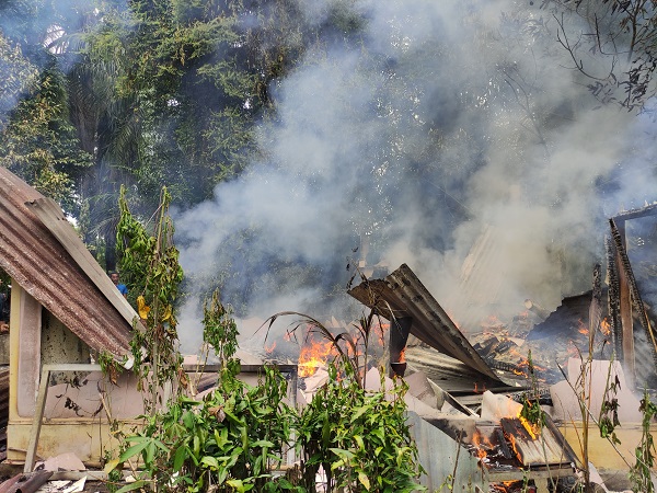 Satu Rumah Warga Di Pangkalansusu Ludes Terbakar