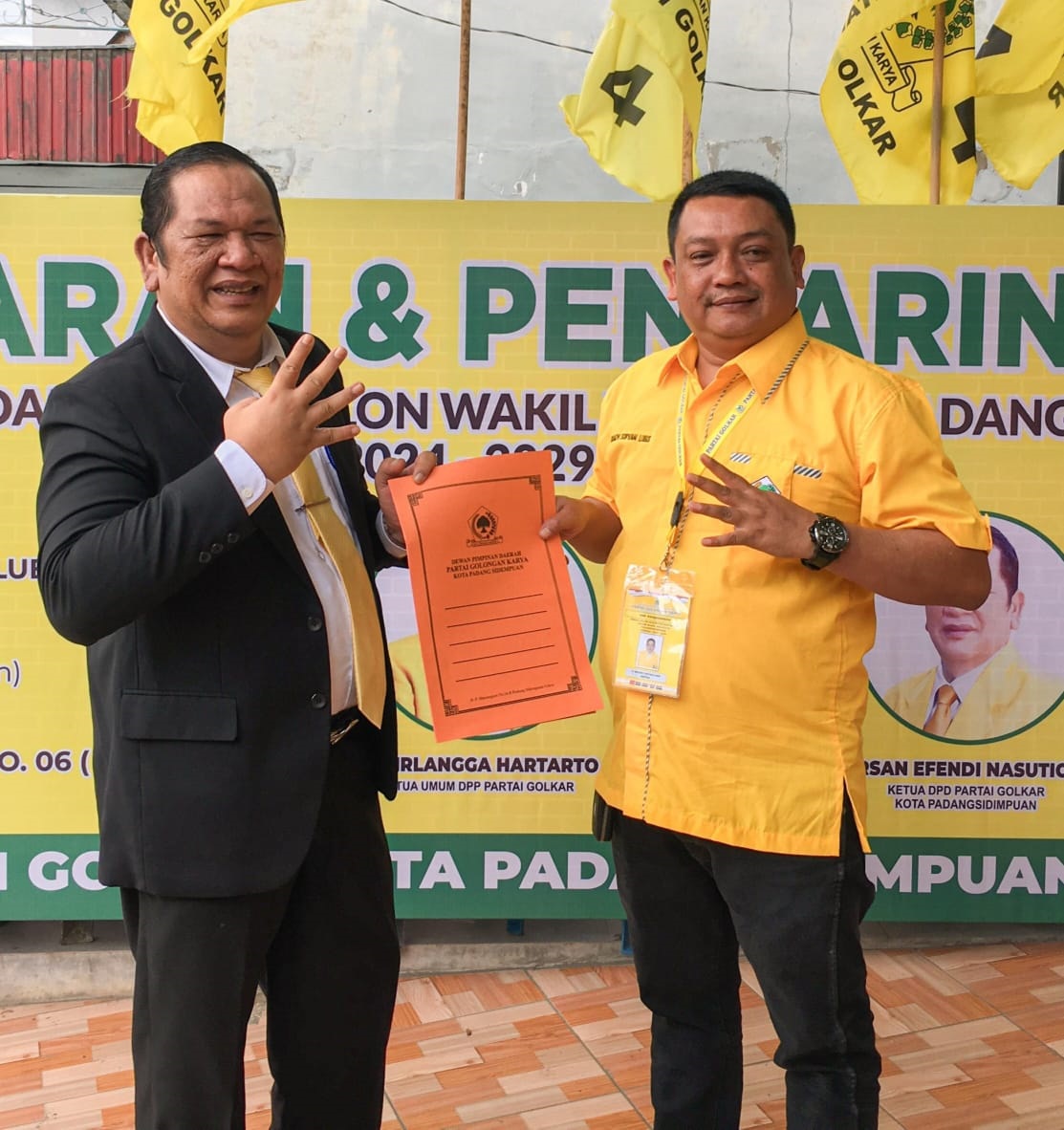 Lanjutkan, Irsan Nasution Mendaftar Balon Wali Kota Ke Golkar Sidimpuan