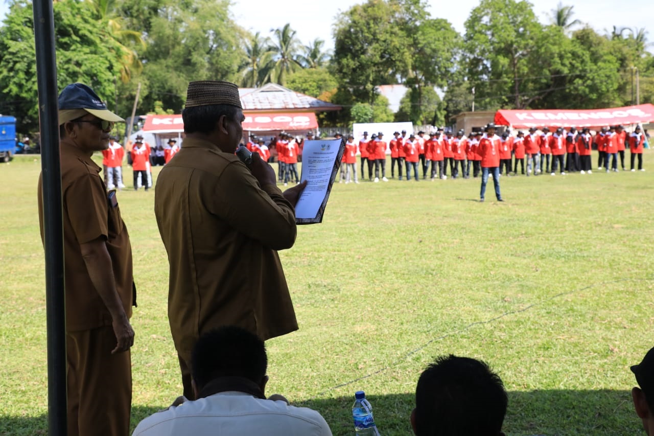 Pj Bupati Aceh Utara Kukuhkan Pengurus Kampung Siaga Bencana