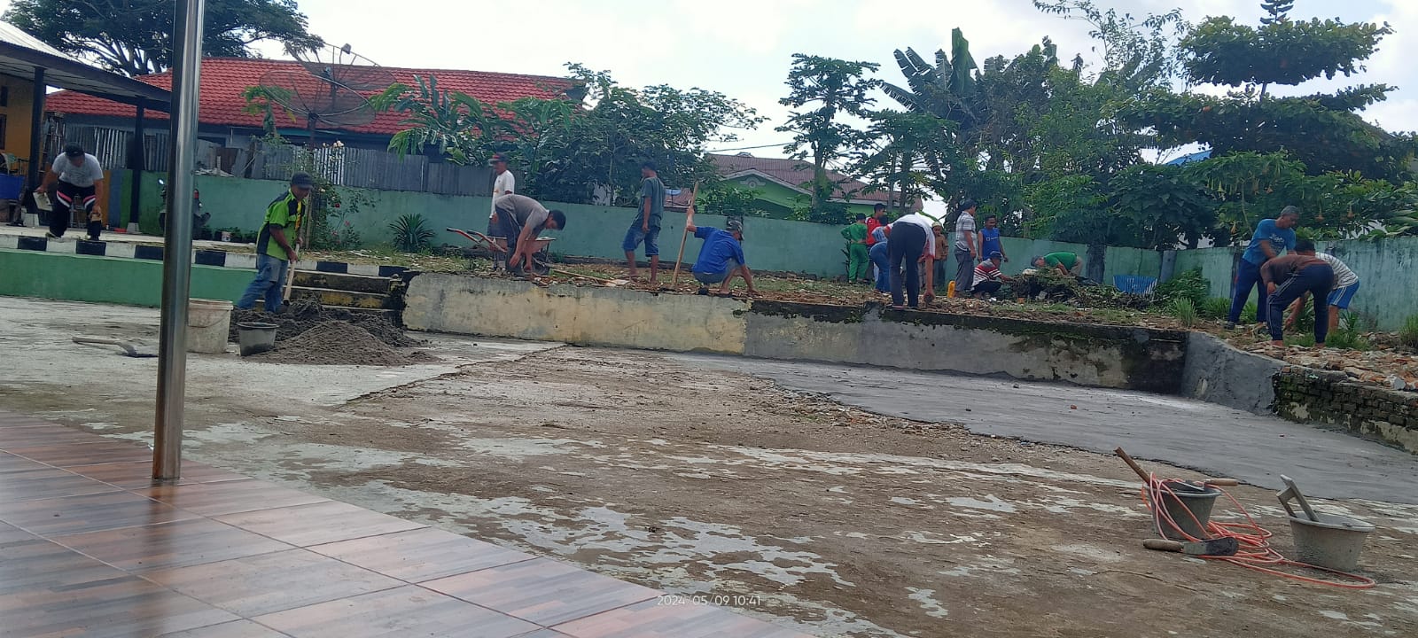Jamaah Al Muhajirin Gotong Royong Persiapan MTQ