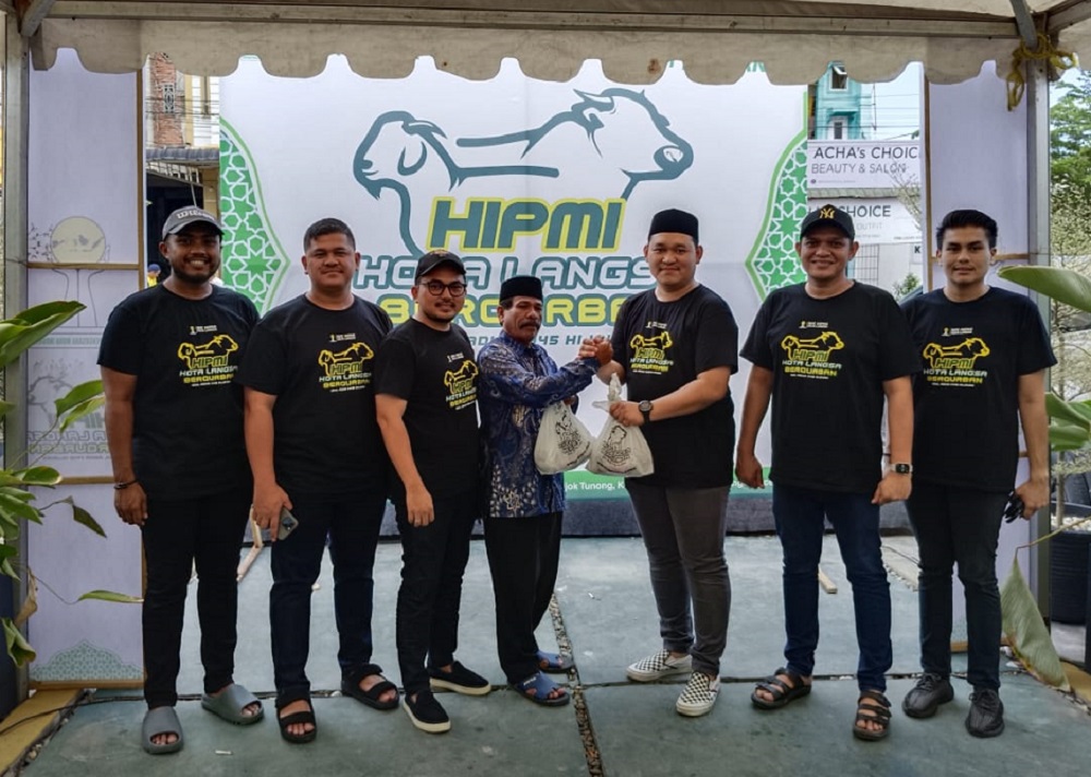 HIPMI Langsa Sembelih Enam Hewan Kurban