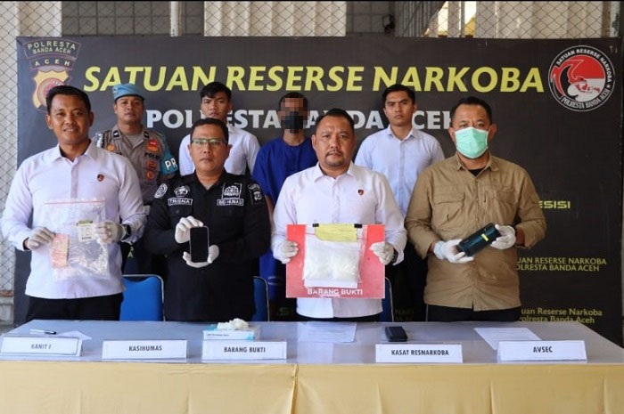 Kurir Sabu Asal Pidie Meringkuk Di Sel Polresta Banda Aceh