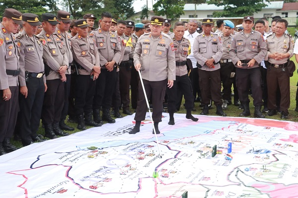 Tactical Floor Game Polres Simalungun Matangkan Kesiapan Pengamanan Pemilu