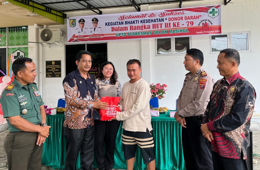 Puskesmas Dolokmasihul Gelar Baksos Donor Darah