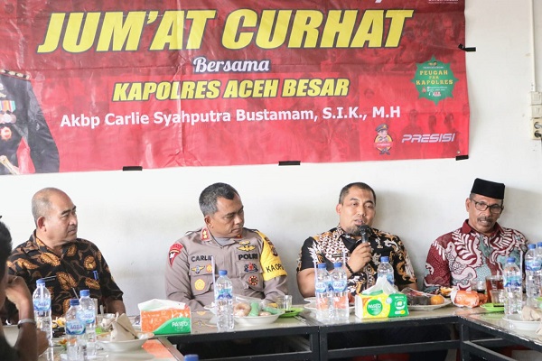 Pj Bupati Bersama Kapolres Aceh Besar Hadiri Jumat Curhat