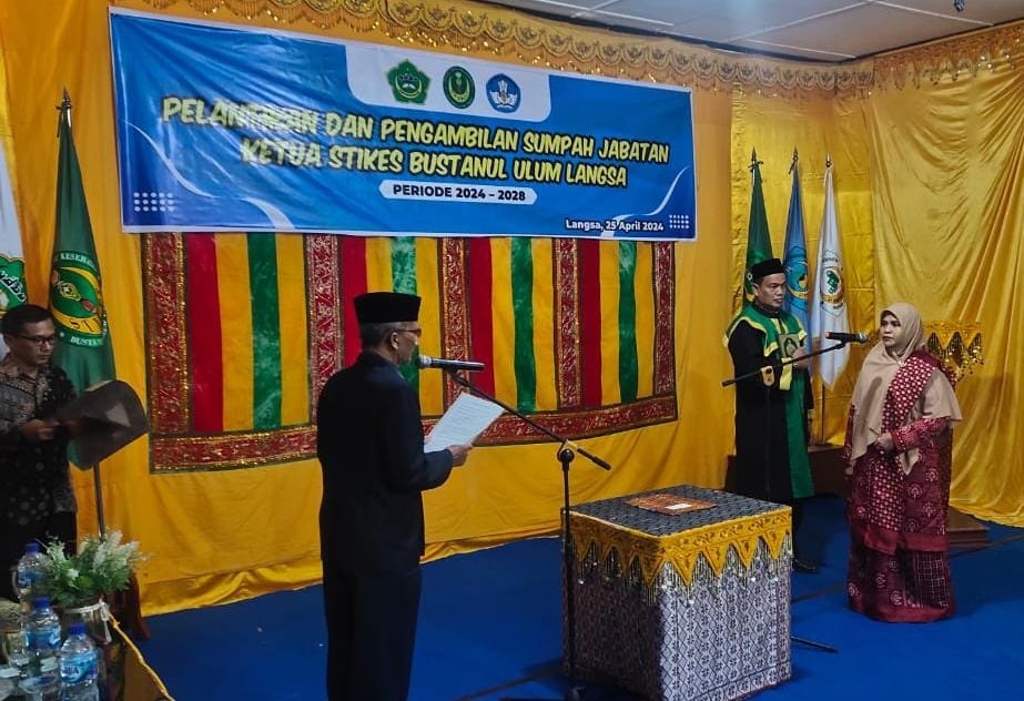 Ketua Stikes Bustanul Ulum Langsa Dilantik