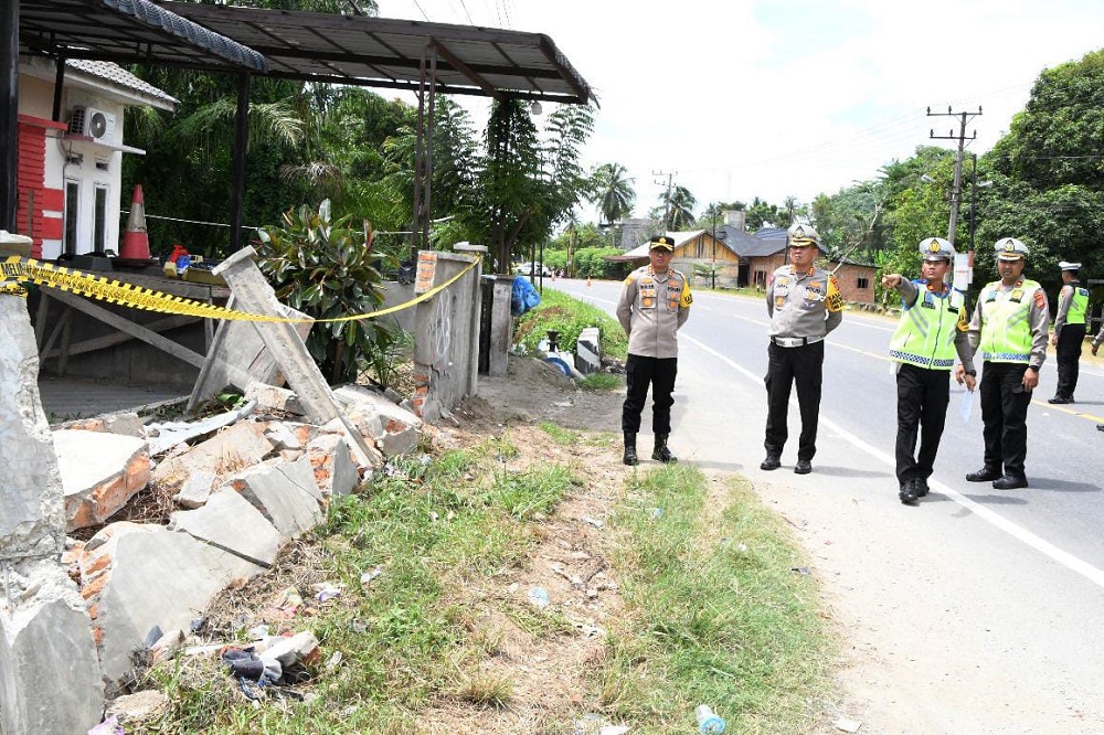 4 Meninggal, Dirlantas Tinjau Lokasi Kecelakaan Di Aceh Timur