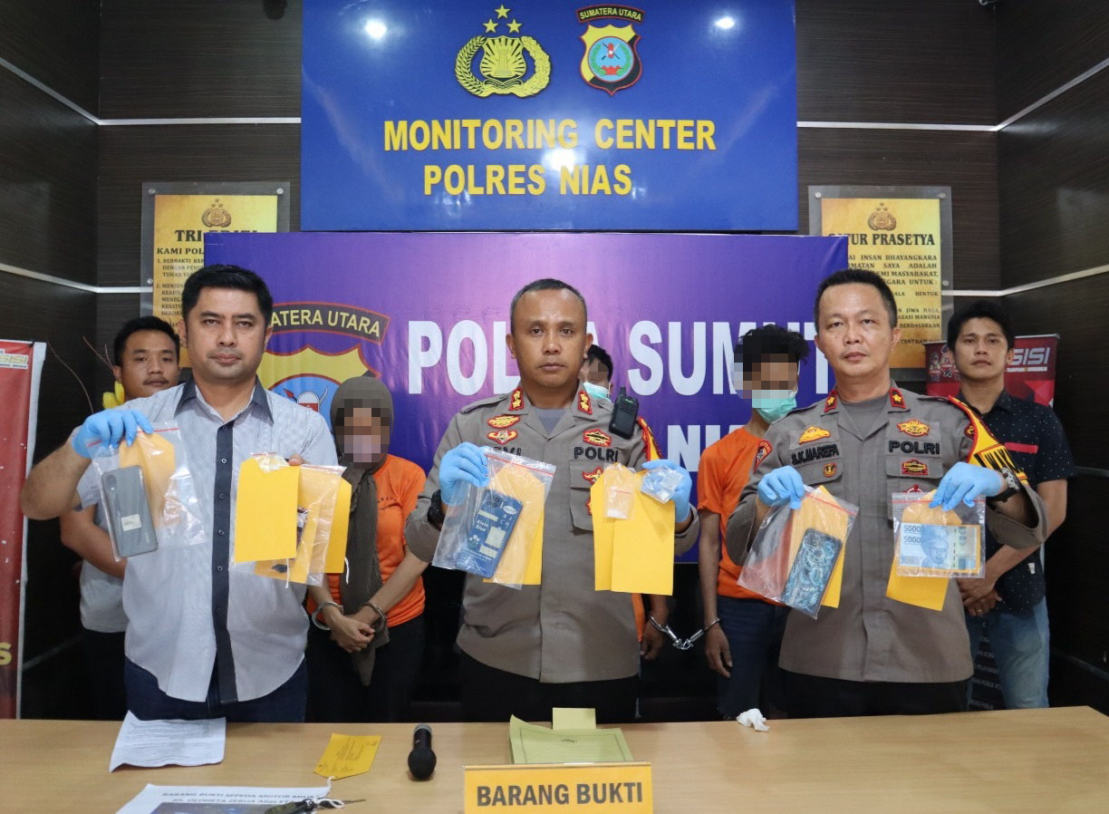 Polres Nias Bekuk 3 Pelaku Penyalahgunaan Narkotika