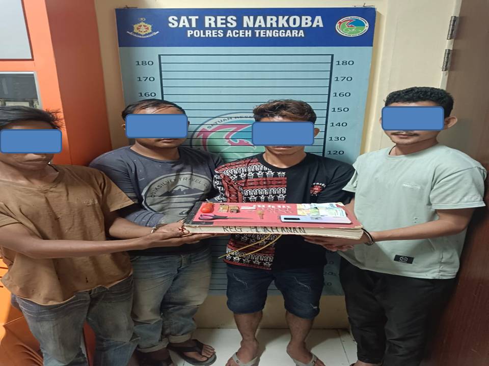 Polres Agara Gulung 4 Pengedar Dan Pembeli Sabu
