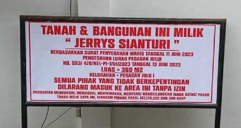 Rusak Plang, Pasutri Ditahan Di Rutan Sidikalang