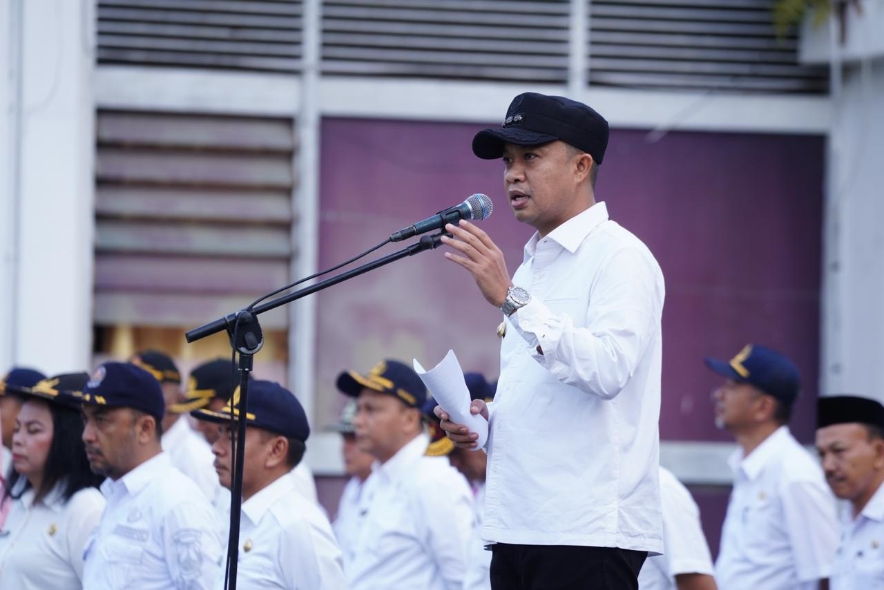 Hari Pertama Menjabat, Pj Wali Kota Pimpin Apel