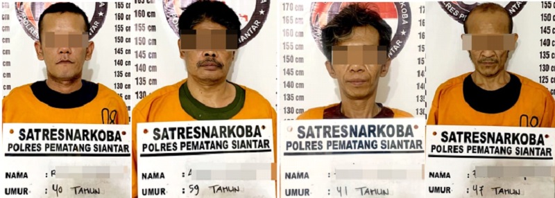 Polres P.Siantar Ringkus Empat Pria Miliki Sabu
