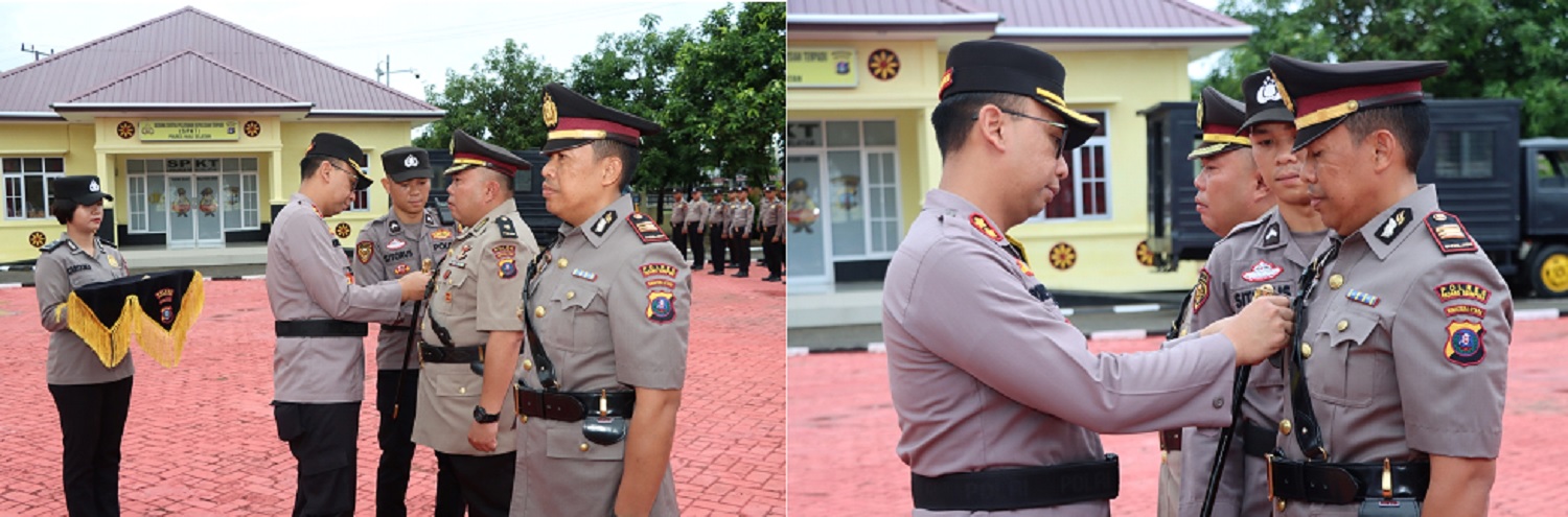 Kapolres Nisel Pimpin Sertijab Kabag Ren Dan Kapolsek Teluk Dalam