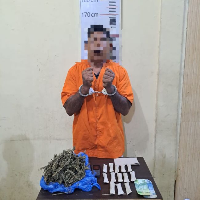 Pemilik Daun Ganja Kering Ditangkap Polisi 