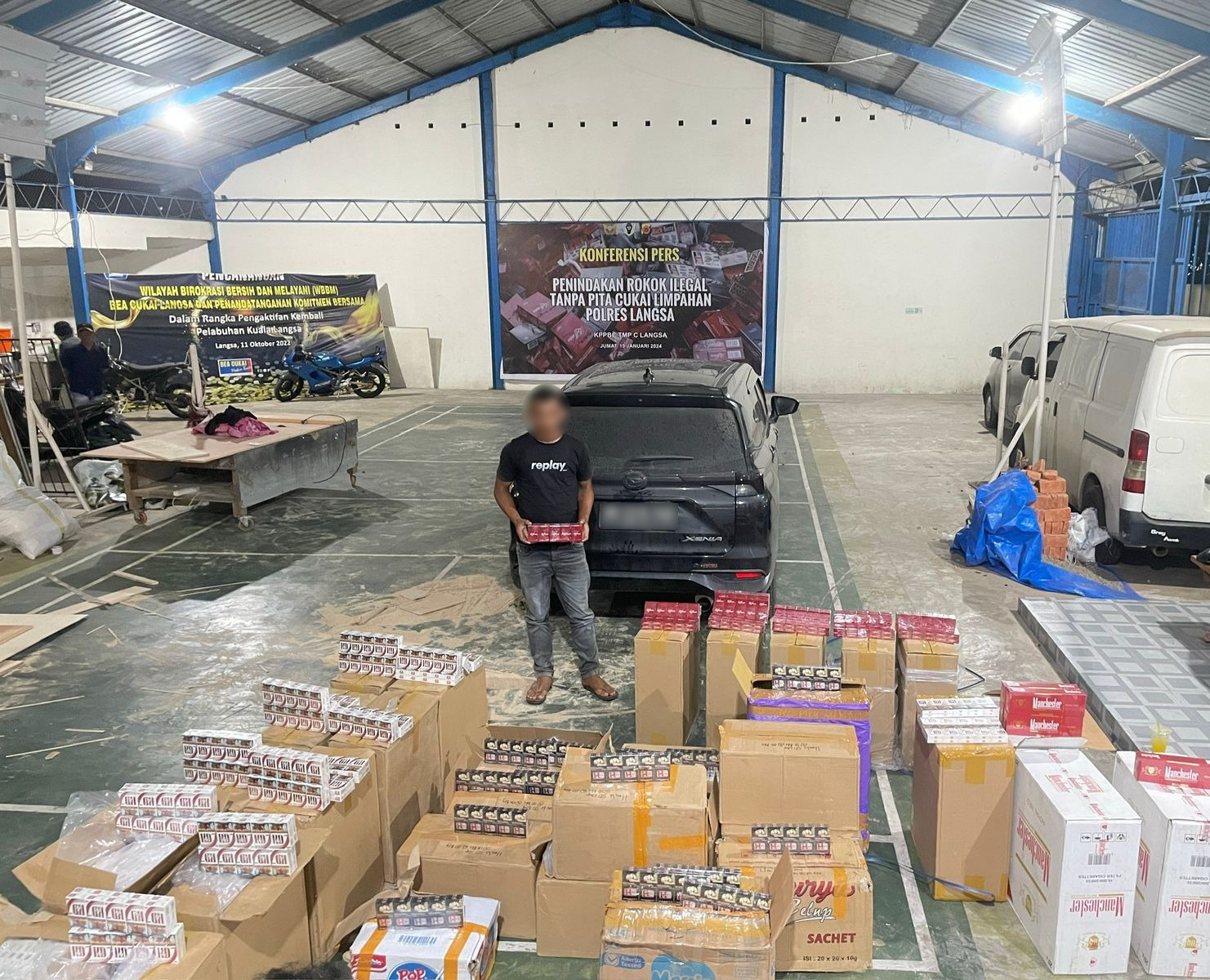 Bea Cukai Langsa Amankan Rokok Ilegal Ratusan Ribu Batang