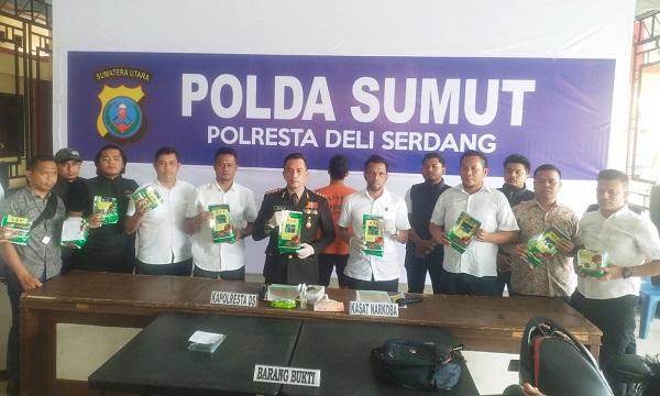 Polresta DS Tangkap Residivis Narkoba, Sabu 9,5 Kg Disita