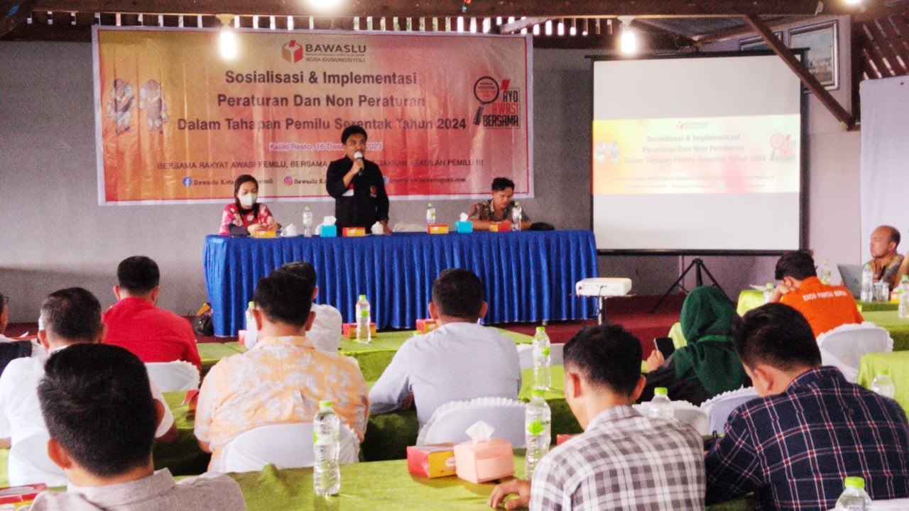 Bawaslu Gunungsitoli Gelar Sosialisasi Peraturan Dan Non Peraturan Tahapan Pemilu 2024
